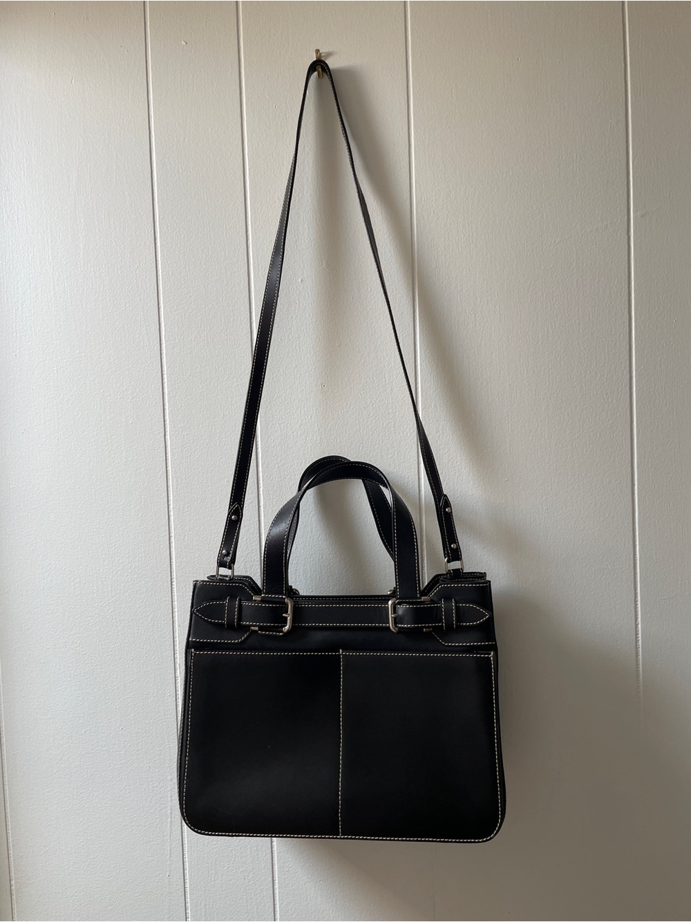 Bally Bag, Black Leather, vintage, EUC
